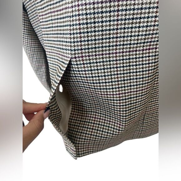 Rails Cambridge Plaid Houndstooth Jac Double Breasted Academia Blazer Large - Picture 11 of 16
